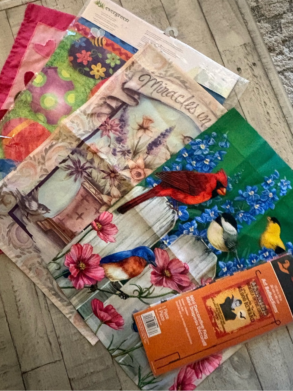 Set of Colorful Decorative Garden Flags with assorted occasions